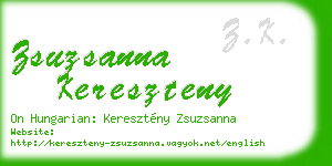 zsuzsanna kereszteny business card